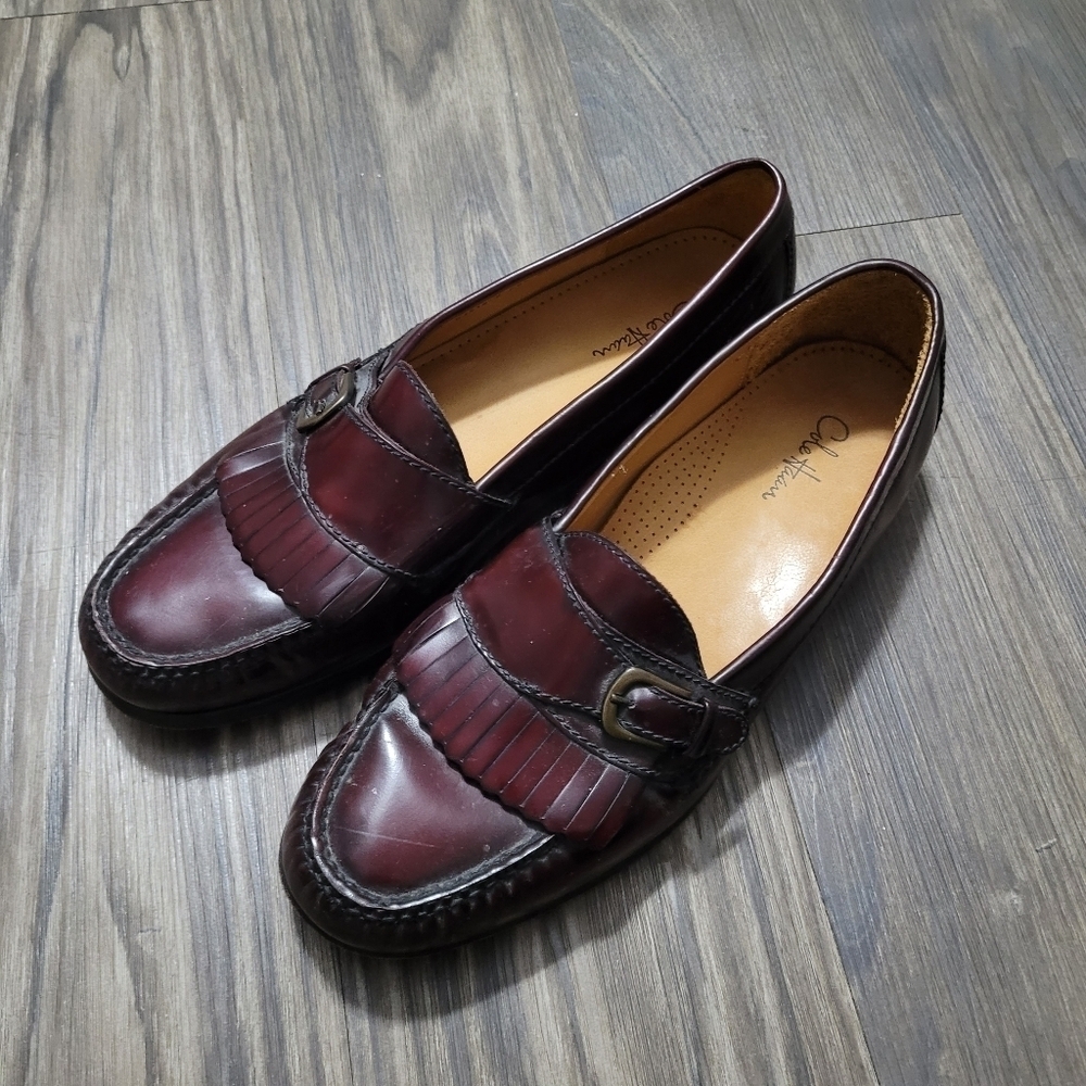 Cole Haan Men's Burgundy Loafers Size 9.5 Slip On Comfort